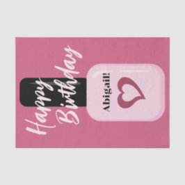 Papel De Seda Quic Modern Pink Nail Polonês Personalizado