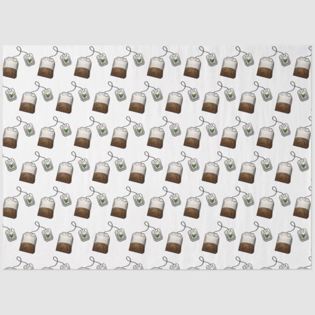 Papel De Seda Quirky Tea Bag Pattern (Frente )