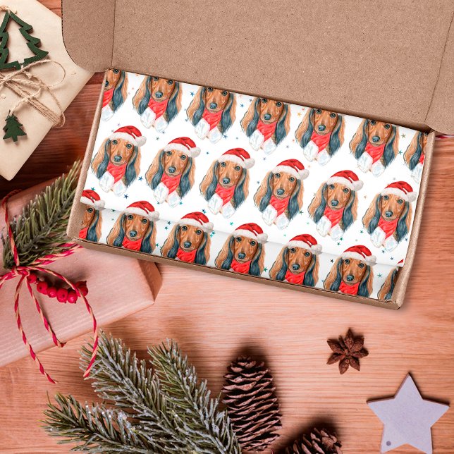 Papel De Seda Raça de Cachorro Dachshund Natal (Criador carregado)