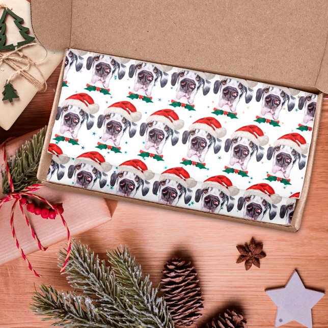 Papel De Seda Raça de Cachorro Great Dane Estrelas de Natal (Criador carregado)