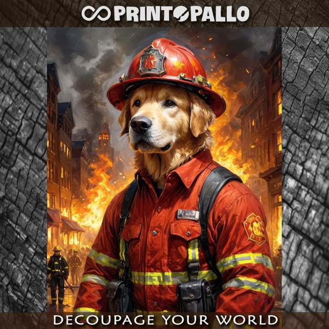 Papel De Seda Raça de cães Retriever Dourado: Bombeiro -  (Criador carregado)
