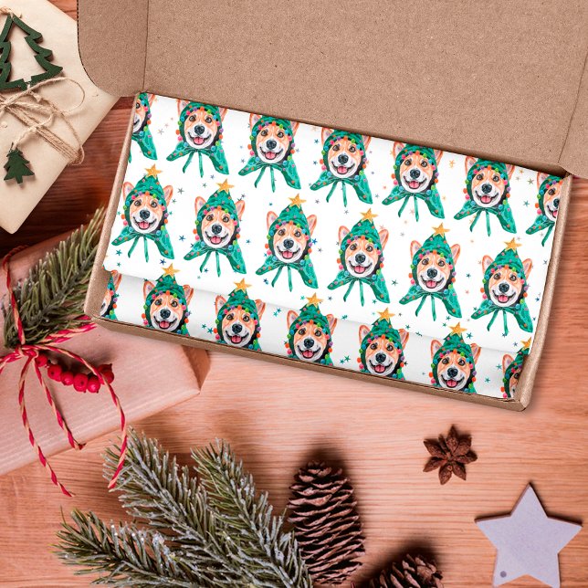 Papel De Seda Raça de Cão Corgi Natal (Criador carregado)