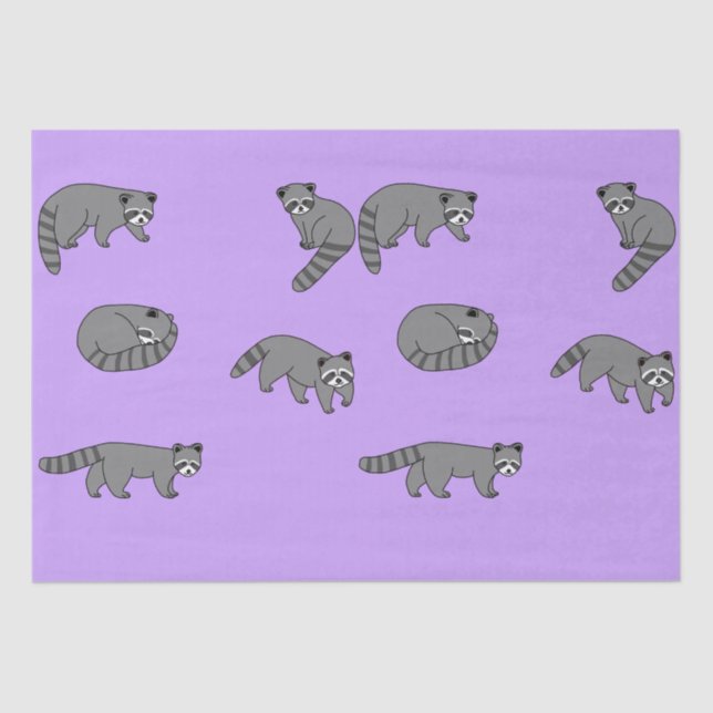 Papel De Seda Raccoons (Frente )