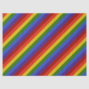 Papel De Seda Rainbow Diagonal Classic Stripes Retro