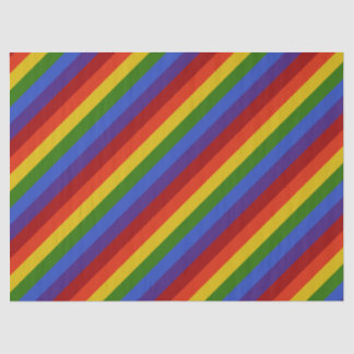 Papel De Seda Rainbow Diagonal Classic Stripes Retro