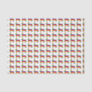 Papel De Seda Rainbow Donkey Piñata Festa de aniversário Fiesta