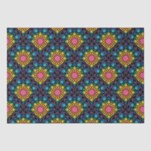 Papel De Seda Rainbow Floral Fountain Mandala Art Scallop