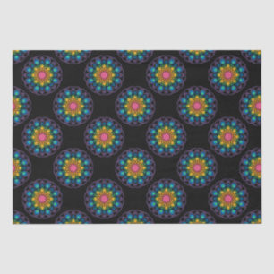 Papel De Seda Rainbow Floral Fountain Mandala Bolinhas