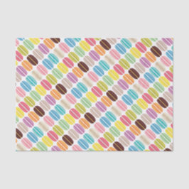 Papel De Seda Rainbow French Macarons Pattern