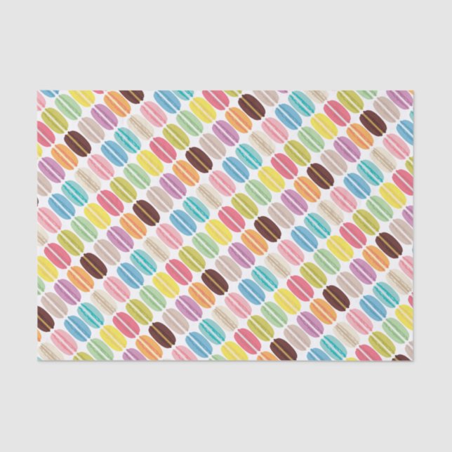 Papel De Seda Rainbow French Macarons Pattern (Frente )