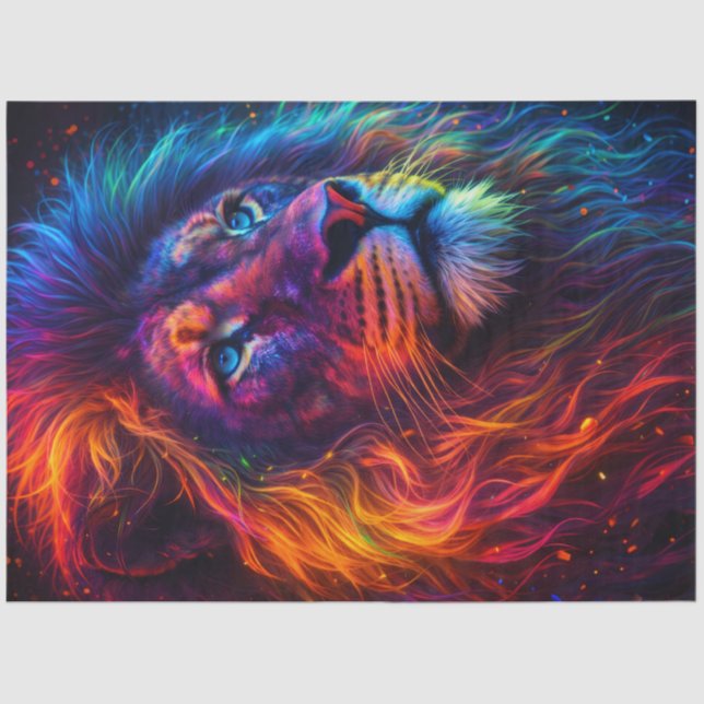 Papel De Seda Rainbow Lion (Frente )