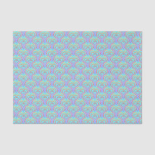 Papel De Seda Rainbow Love Heart Pattern Over Light Teal