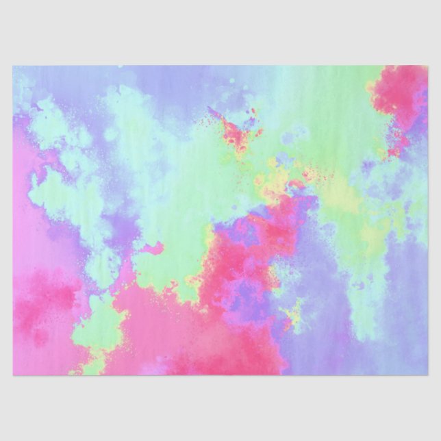 Papel De Seda Rainbow Paint Splatter (Frente )