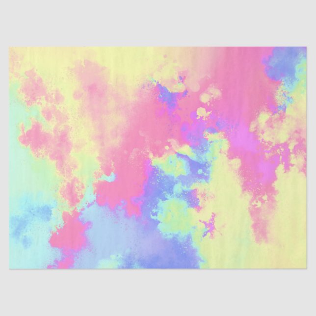 Papel De Seda Rainbow Paint Splatter (Frente )