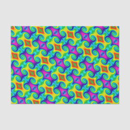 Papel De Seda Rainbow Swirl Abstrato Art Design