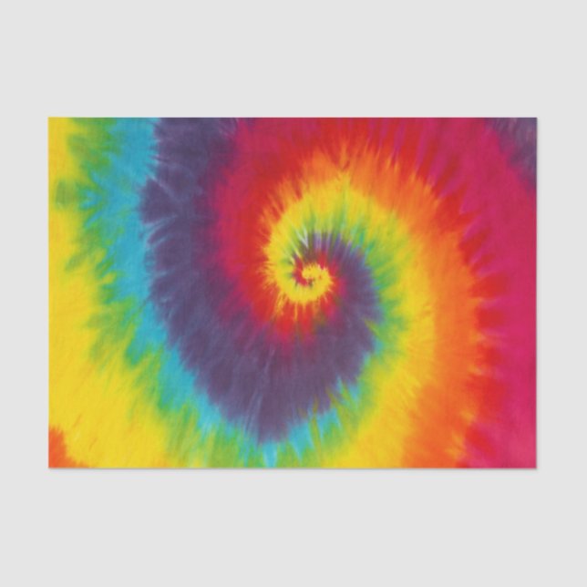 Papel De Seda Rainbow Swirl Tie Dye Groovy Legal (Frente )