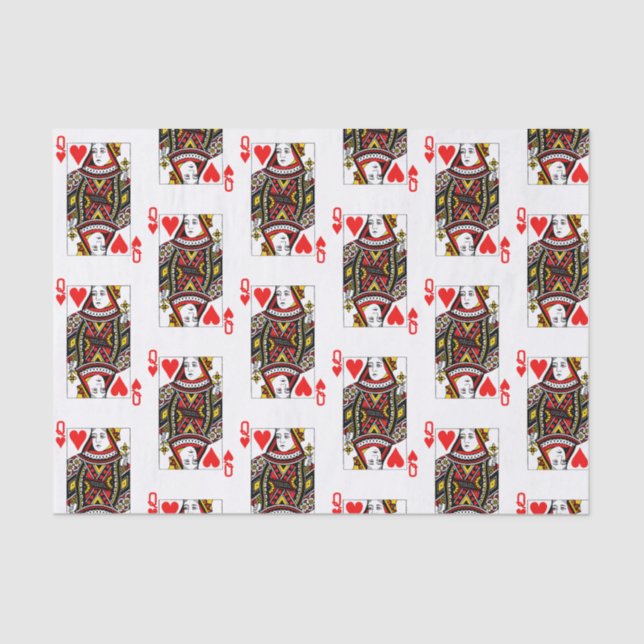 Papel De Seda Rainha Antica de Corações (Frente )