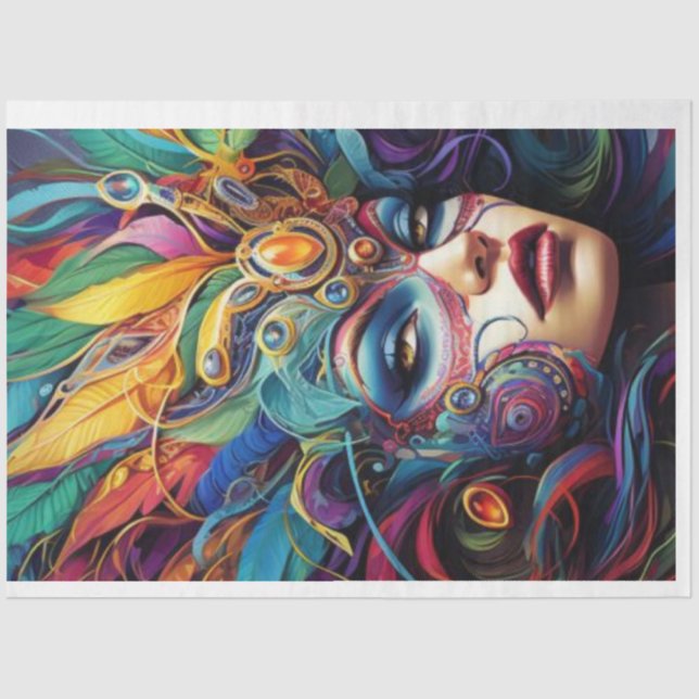 Papel De Seda Rainha Carnaval (Frente )