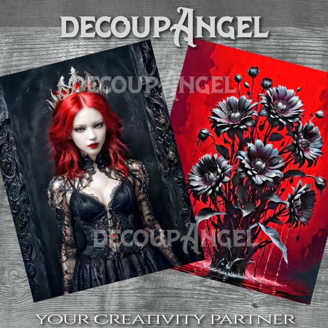 Papel De Seda Rainha da Escuridão - Decoupage - (Criador carregado)