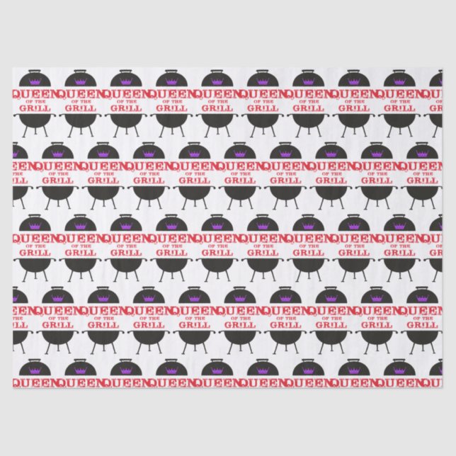 Papel De Seda Rainha Da Grelha, Vermelha Da Coroa Roxa (Frente )