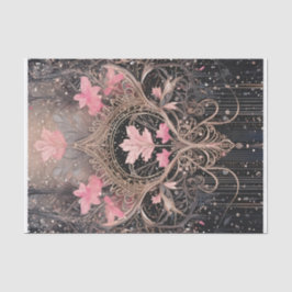 Papel De Seda Rainha do Reino, Arte Deco Rosa e Preto
