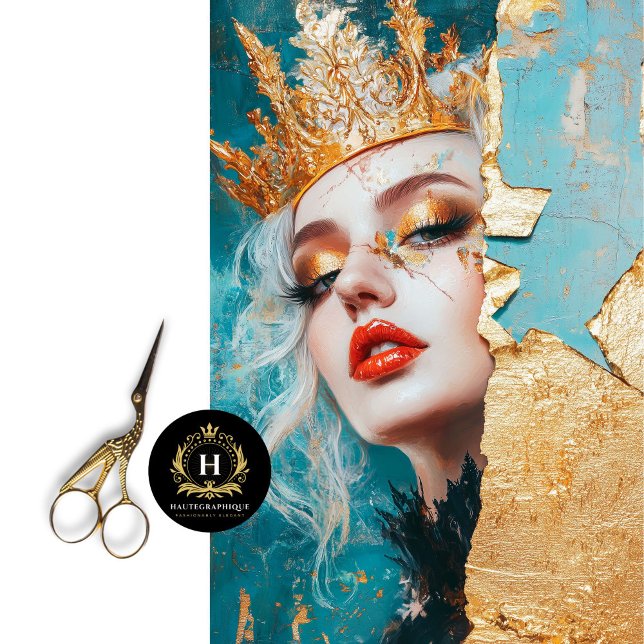 Papel De Seda Rainha Dourada Regal Desnupage Mulheres na Históri (Criador carregado)