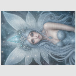 Papel De Seda Rainha Fada de Gelo do Inverno com Asas de Cristal
