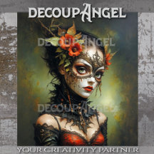 Rainha Gótica de Decoupage de Primavera