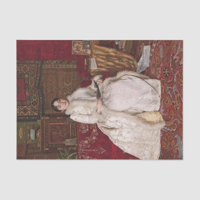 Papel De Seda Rainha Natalia Obrenovic da Sérvia, Predica de Ure (Frente )