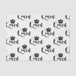 Papel De Seda Rainha Preta Preto e Branco Tipo Roteiro Festa