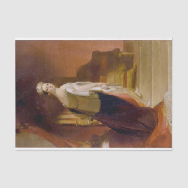 Papel De Seda Rainha Vitória (por Thomas Sully) (Frente )