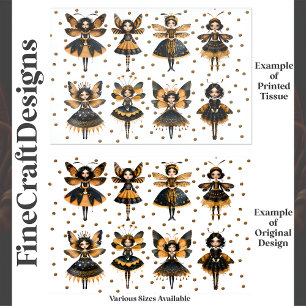 Papel De Seda Rainha Whimsical Queen Bee Dolls Fantasy E5 Dissoc