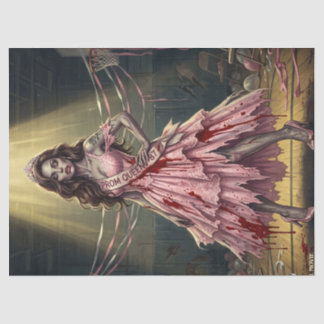 Papel De Seda Rainha Zumbi Vintage Noite de Baile Decoupage