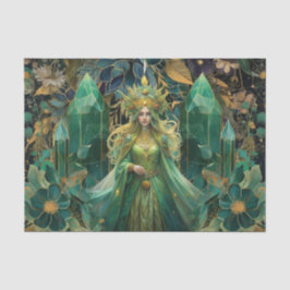 Papel De Seda Rainhas Esmeralda Fantasia da Floresta Decoupage