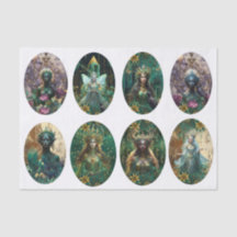 Rainhas Esmeralda Fantásticas da Decoupagem da Flo