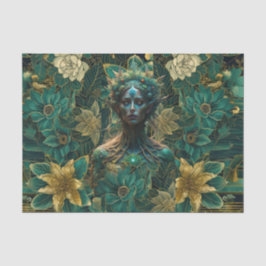 Papel De Seda Rainhas Esmeralda Fantásticas da Decoupagem da Flo