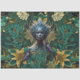 Papel De Seda Rainhas Esmeralda Fantásticas da Decoupagem da Flo