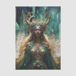 Papel De Seda Rainhas Esmeralda Fantásticas da Decoupagem da Flo