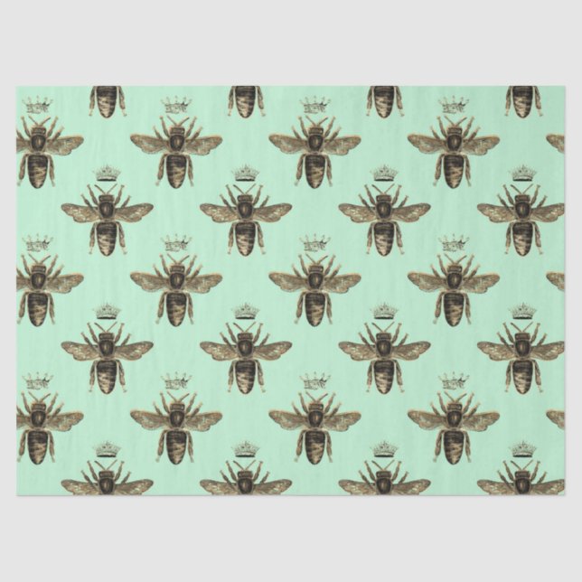 Papel De Seda Rainhas Marrons Abelhas na Descoberta Verde da Cas (Frente )