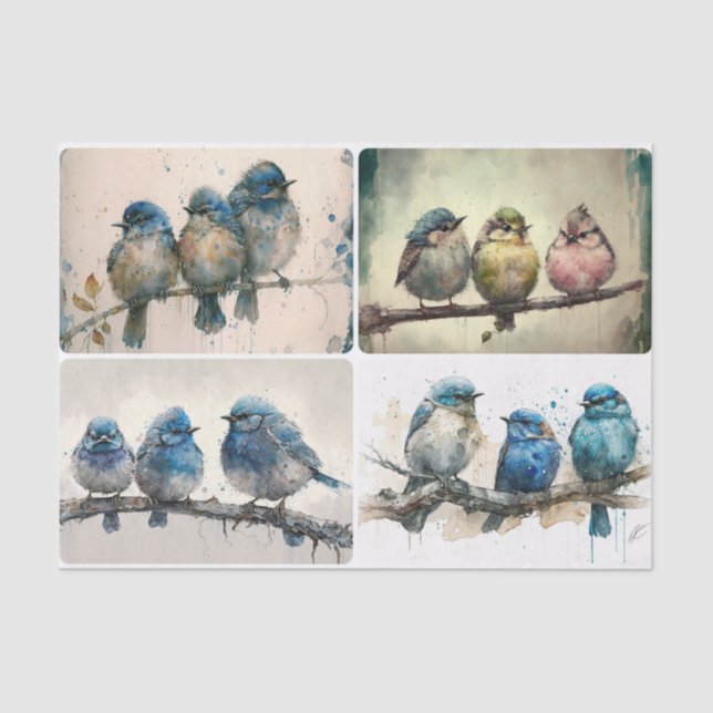 Papel De Seda Rainy Day Blues (Frente )