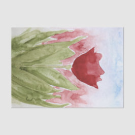 Papel De Seda Rainy Day Tulipes Primavera aquarela