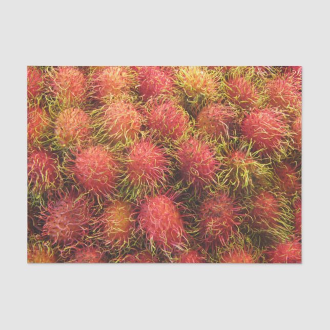 Papel De Seda Rambutan Tropical Fruta (Frente )