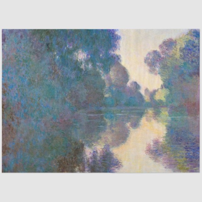 Papel De Seda Ramificação do Sena perto de Giverny, Monet (Frente )