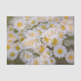 Papel De Seda Ramo de Margaridas Branco Impressão Floral Decoupa