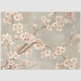 Papel De Seda Ramo de Sakura Flor de Cerejeira Vintage