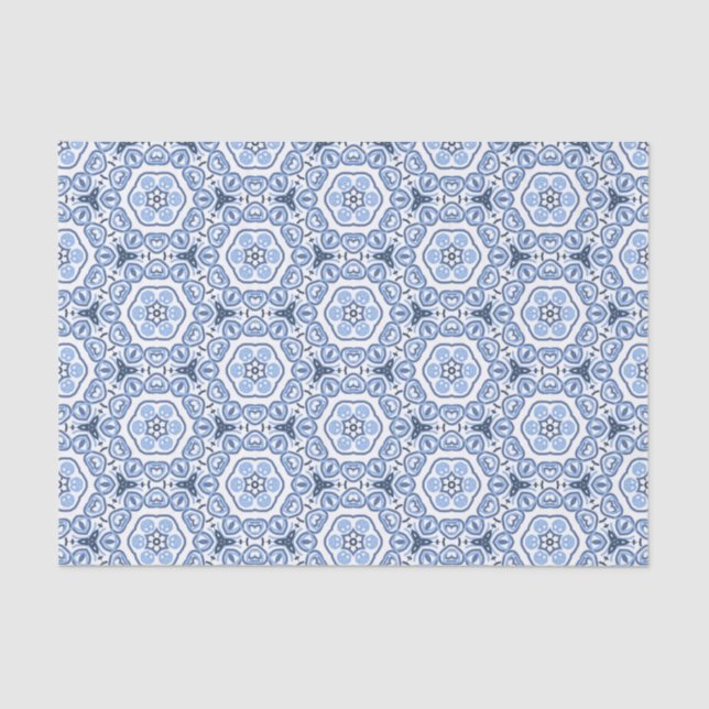 Papel De Seda Rancho Dismal Azul China (Frente )