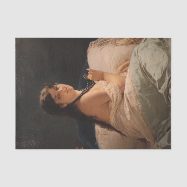 Papel De Seda Rapariga com Medalhão (por Gerolamo Induno) (Frente )