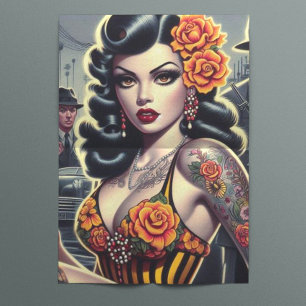 Papel De Seda Rapariga Gótico Fofo Da Antiga Escola