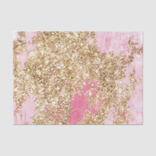 Papel De Seda Rapariga Rosa Dourada, Aniversário da Glitter