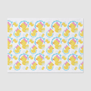 Papel De Seda Rapariga Watercolor Borracha Ducky Você é o Único
